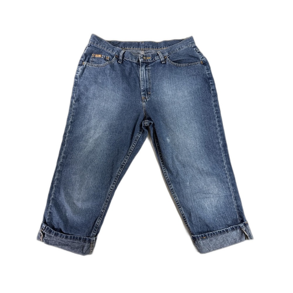 Riders Jeans 16 M Womens Blue Relaxed Fit High Rise Straight Leg Denim‎ Pockets